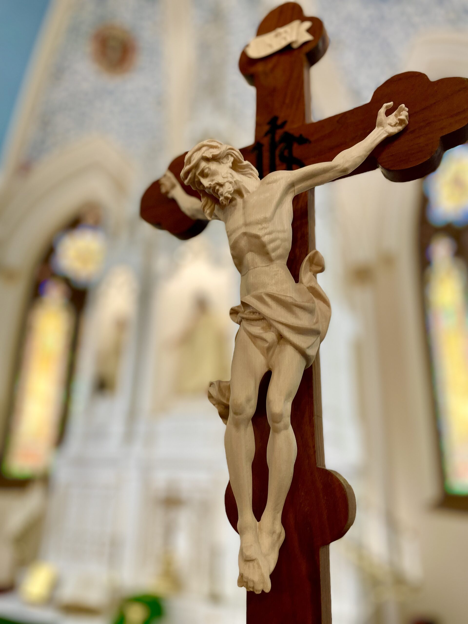 Crucifix in a St. James Lutheran School classroom