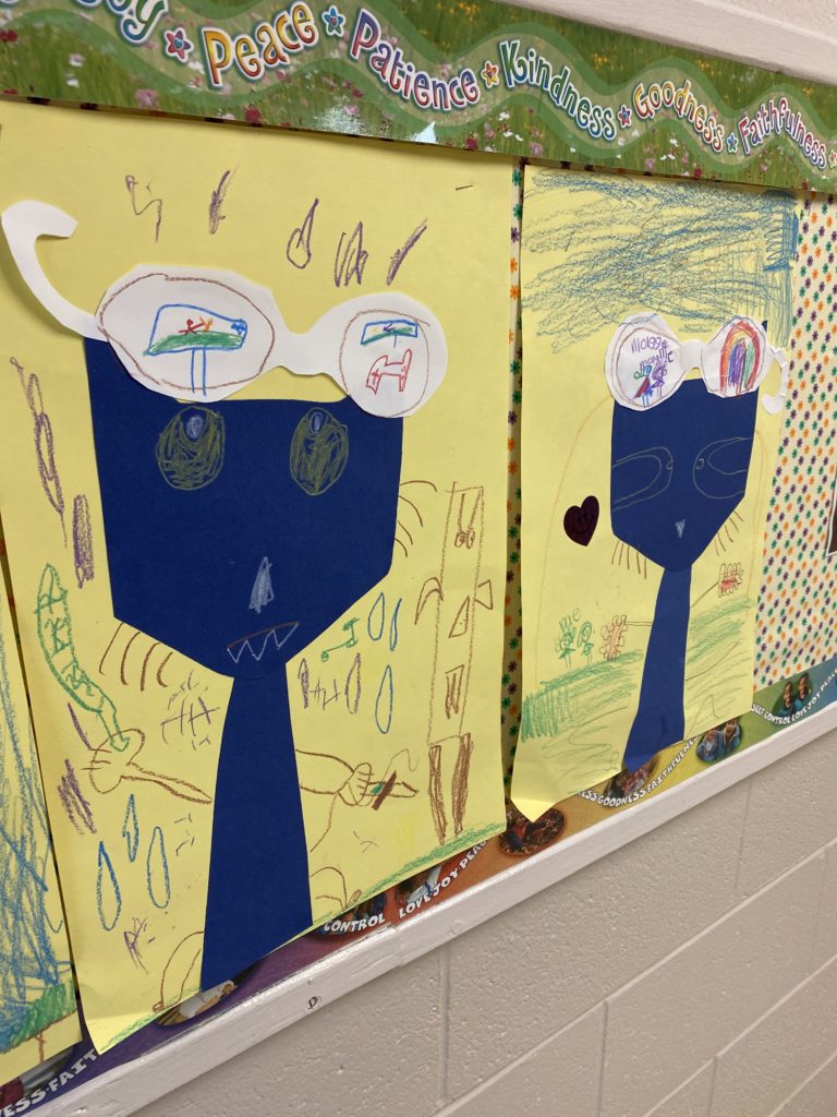 Student artwork at St. James Lutheran School