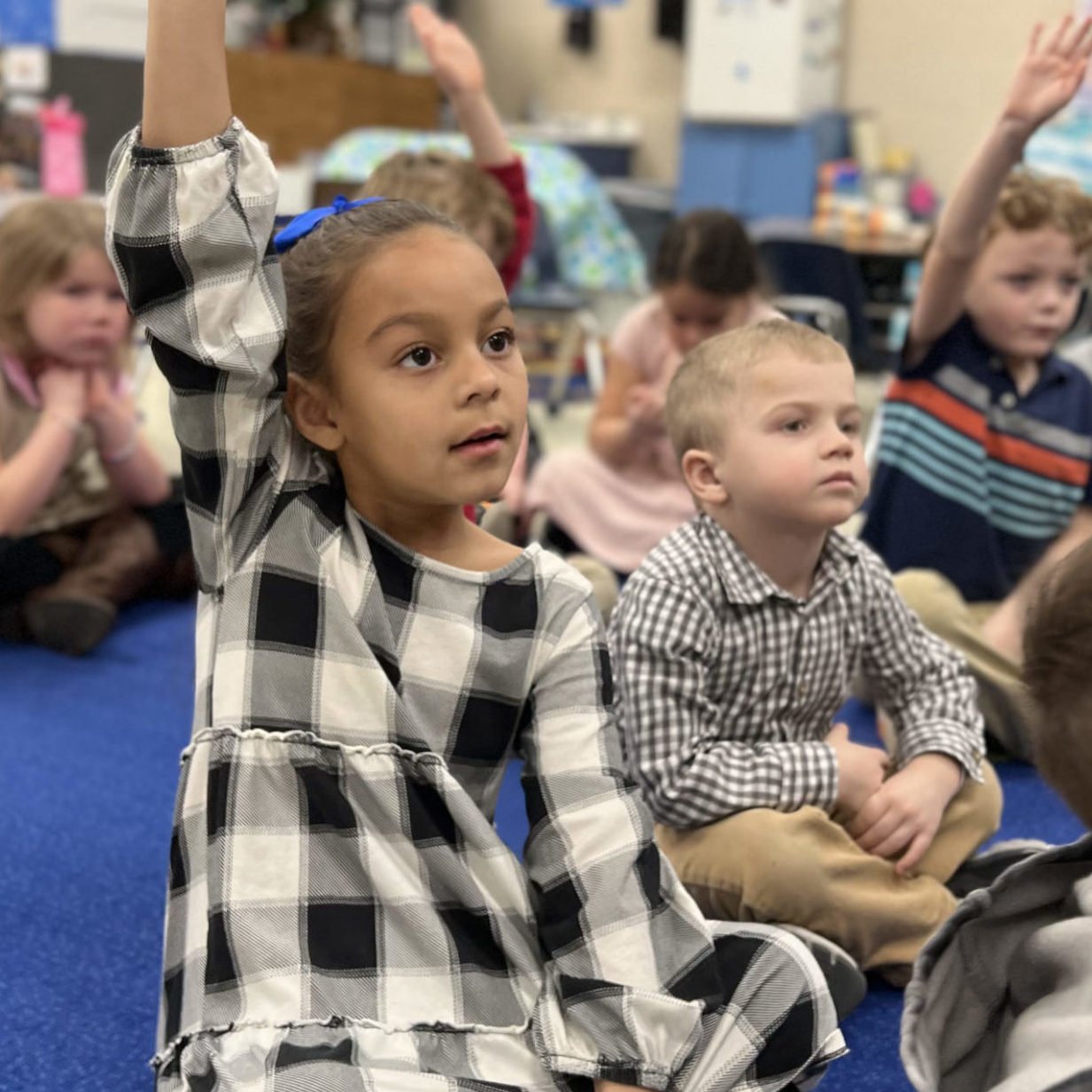 St. James students learning in the classroom