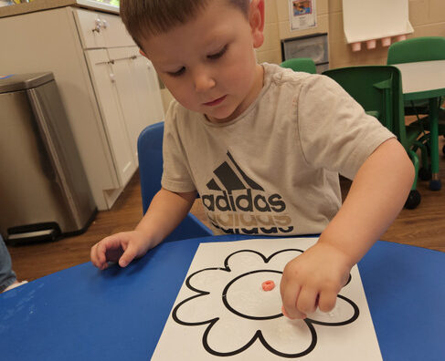 Early childhood learning stations at St. James Preparatory Academy